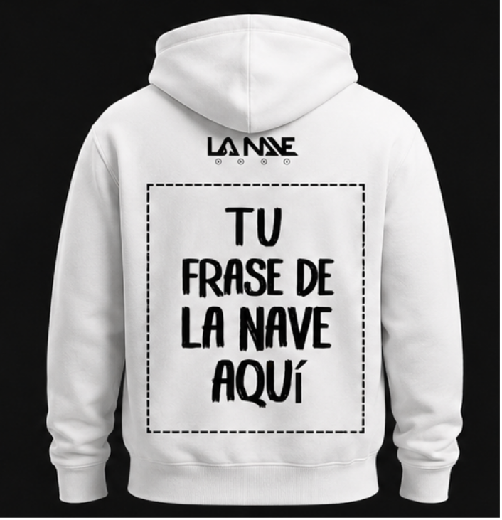 HOODIE BLANCO — espalda
